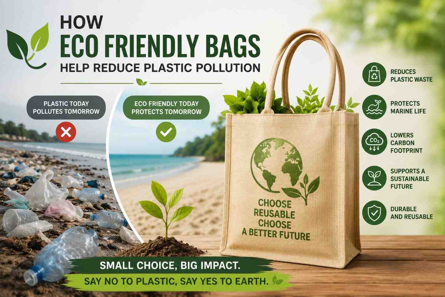 How Eco Friendly Bags Help Reduce Plastic Pollution